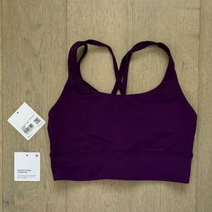 EUC energy bra longline size 6 dramatic magenta lululemon